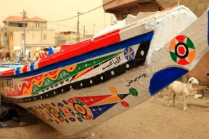 Canoe in Guet Ndar-Saint Louis du Senegal