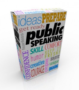 Public Speaking Words Product Package Box Training Help Advice